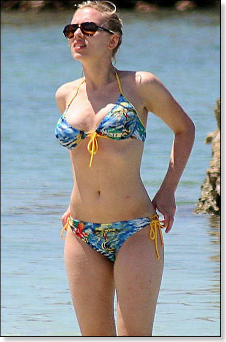 fat person in bikini. person